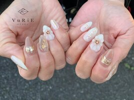 ぷっくりフラワーネイル