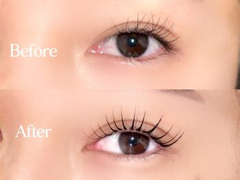 エイチ 立川北口店(H)/自まつ毛も自然に立ち上げ＾＾