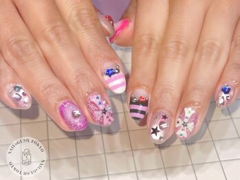 ネイルズガッシュ 溝の口店(NAILs GUSH)/手描き/アート/クロス/y2k