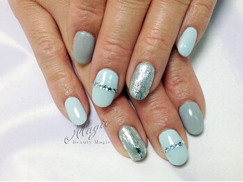 ネイルサロン ビューティーマジック 川口店/ 爽やかブルーネイル