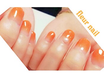 フラワーネイル 古河店(Fleur nail)/オレンジカラー