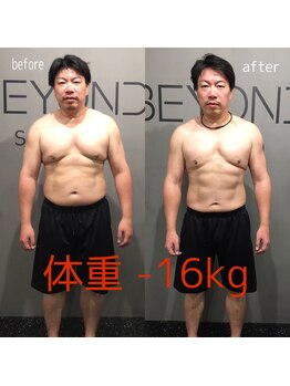 ビヨンド 札幌大通店(BEYOND)/男性 -16kgのビフォーアフター