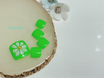 フランセス(Frances)/フット ぷっくりお花アート