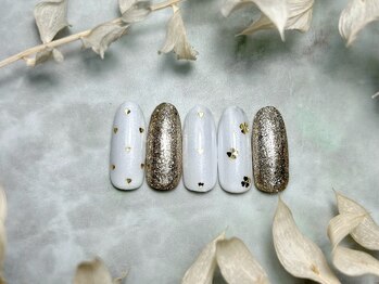 ブリスフルハピネス(Blissful happiness)/定額ネイル(simple)秋冬ver.