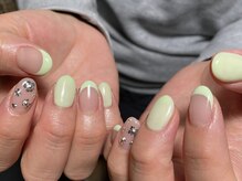 パステルライムとホログラムお花