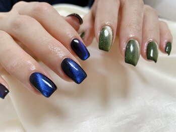 キキネイル たまプラーザ店(kikinail)/ちぐはぐマグネットネイル