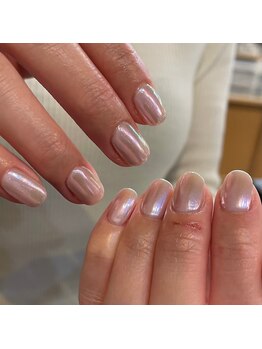 リルム(Relum)/ホワイトピンクミラーネイル☆