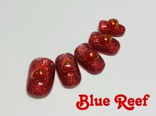 ネイルアンドまつげエクステ ブルーリーフ 四谷三丁目店(Blue Reef)/ラブリーなグリッターネイル