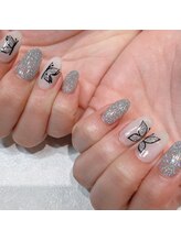 ビューティマーケット アングゥ(BEAUTY MARKET ungu)/蝶々ネイル