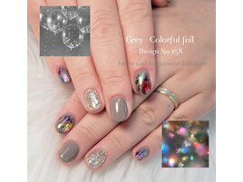カラフルホイルネイル