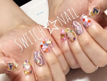 スウィッチ(SWITCH)/やりたいデザイン詰め込みネイル