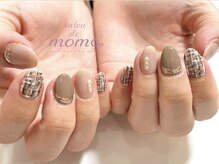 サロン ド モモ(salon de momo)/上嶋担当　tweed nail○゜