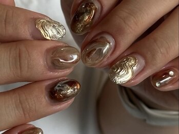 ネイル アトリエ フイユ イセサキ(Nail atelier Feuill isesaki)の写真/お洒落な絶妙ニュアンスネイルが人気◎センスの良いスタッフが貴女の理想の手元を実現！人気の本格サロン☆