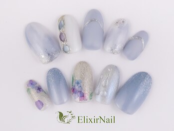 エリクサーネイル 池袋(Elixir Nail)の写真/トレンド感溢れるアートやラグジュアリーネイルなど豊富なデザイン多数★定額¥5280からカラーMIX可能♪