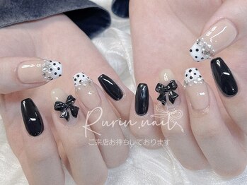 ルリン(Rurin)/リボン/ドットネイル