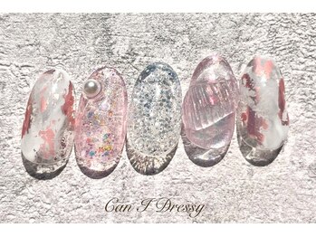 キャンアイ ドレッシー 横須賀中央店(Can i Dressy)/クリア×ニュアンスピンク￥9000