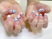 ジーフィンガー 大井町店(G Finger)/爽やかブルー×白のタイダイ♪