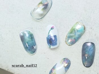 スカラべネイル52 春日部(Scarab Nail 52)の写真/ワンポイントで目を惹くデザインが人気。あなただけのオリジナルアートに[春日部/フィルイン/ジェルネイル]