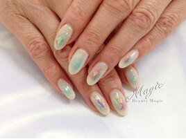 カラフルチークネイル