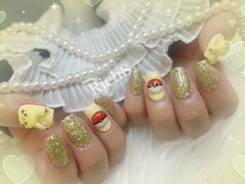 ネイルアンドまつげエクステ リッチエイト 原宿店(Rich8)/ピカチュウネイル