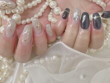 ハニービービー(Honey Bee Bee)/大人アシメニュアンスネイル