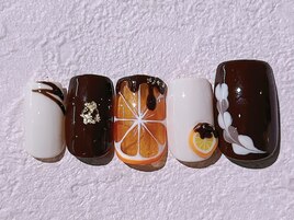 オレンジチョコネイル