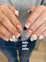 ネコ(Neko)/ドット　フレンチ　トレンド