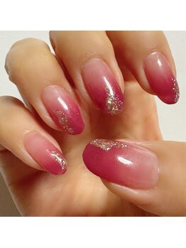 ヘアー ユニバース(HAIR UИIVERS)/メロウプラムグラデ+グリッター