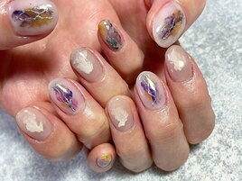 水彩風ニュアンスネイル