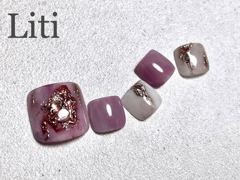 リティ(Liti)/No.62 FootArt 春ネイル