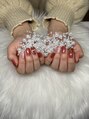 トップネイル ハママツ(TOP NAIL HAMAMATHU)&nbsp;ちゅるんレッドのチェックネイル