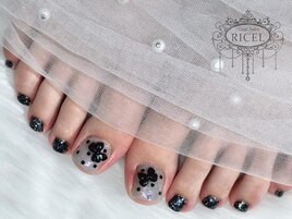 フットドットリボンデザイン♪