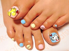スヌーピーフットネイル☆