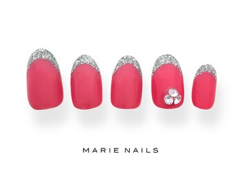 マリー ネイルズ いわきラトブ店(MARIE NAILS)/定額6,600円税込 フレンチ 0902b