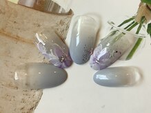 アペル(apare)/グラデ×フラワーネイル