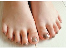 アトリエ ペーニクルス(Atelier Peniculus.)/フットネイル　秋　ワンカラー