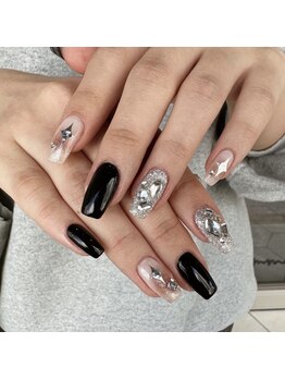 埋め尽くしキラキラネイル