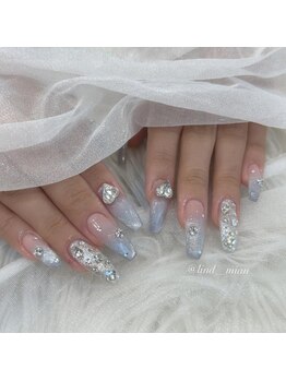 リンドネイル バイ モカ アンド ララ(Lind nail by moca and LaLa)/水色ネイル