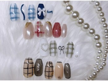 ネイル ボンボニエール 京阪シティモール天満橋店(Nail bonbonniere)/大人気!チェックネイル