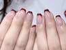 自爪☆Gel French♪クリアベースフレンチネイル¥6600