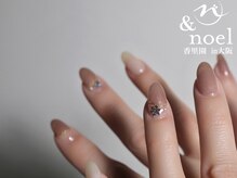 ノエル(Noel)/グレージュ×雪の結晶ネイル