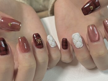 リアンリアン(lien lien de felicite nail)/チェックネイル