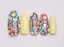 ネイリックス 栄ガスビル(NAILX)/ミラーネイル☆フラワーアート