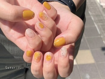 サトリネイルルーム 西宮北口(satori nail room)/Yellow;/