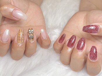 ラズワルド(Lazward)/秋冬＊チェック×ボルドーラメ