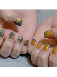 チェックネイルデザイン