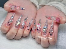 ピカネイル 上野 御徒町(Pika Nail)/フラッシュｘピンクｘパーツ