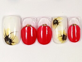 オハナレイ LEALEA FITNESS&SPA 東戸塚店内/フラワーアート*贅沢ネイル