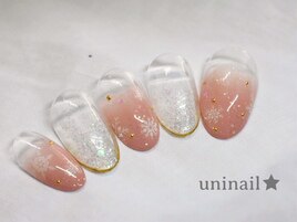 雪の結晶ネイル