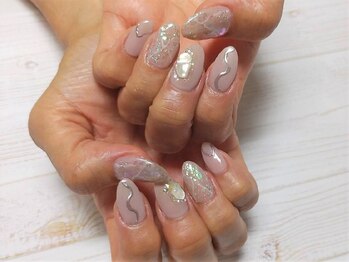 ピンクグレージュニュアンス